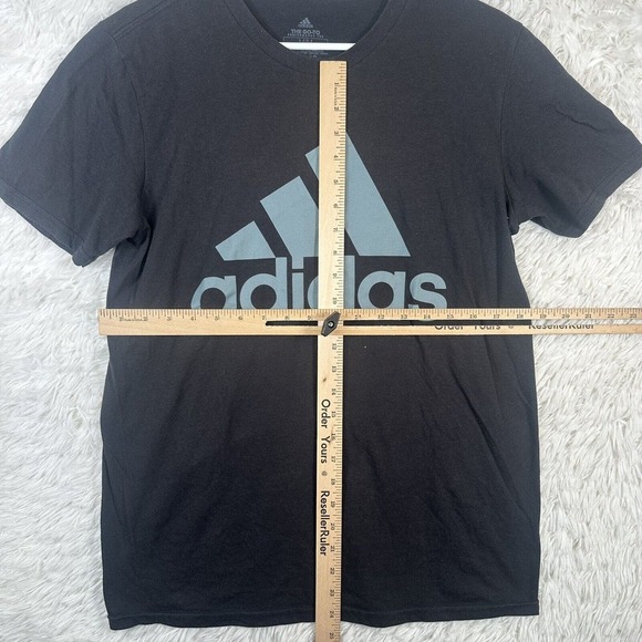 adidas T-Shirt Logo The Go-To Performance Tee Men’s Size M T-Shirt Dark Gray - Picture 3 of 8